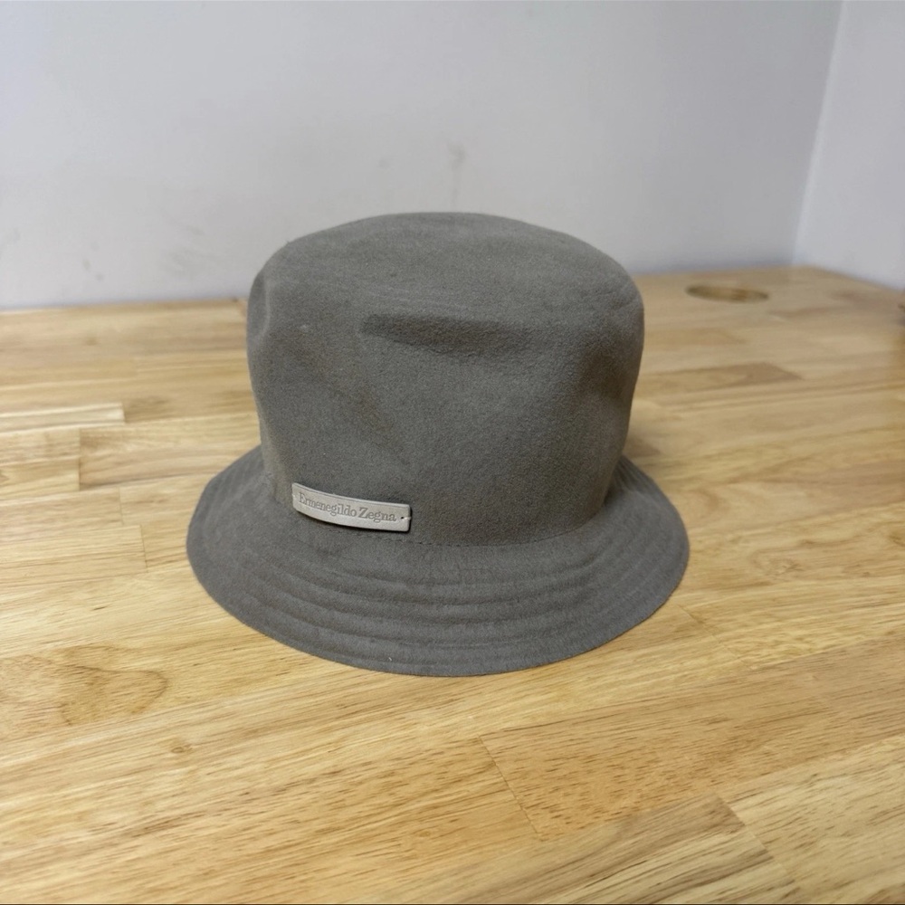 Ermenegildo Zegna Bucket Top Hat Gray Sz 59